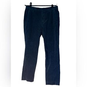 Brooks Brothers "Clark Fit" Wide Wale Corduroy Pants - Navy Blue 36/32